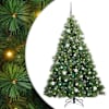 vidaXL Tehisj&otilde;ulupuu koos 300 LED-iga Roheline 180 cm PE ja PVC