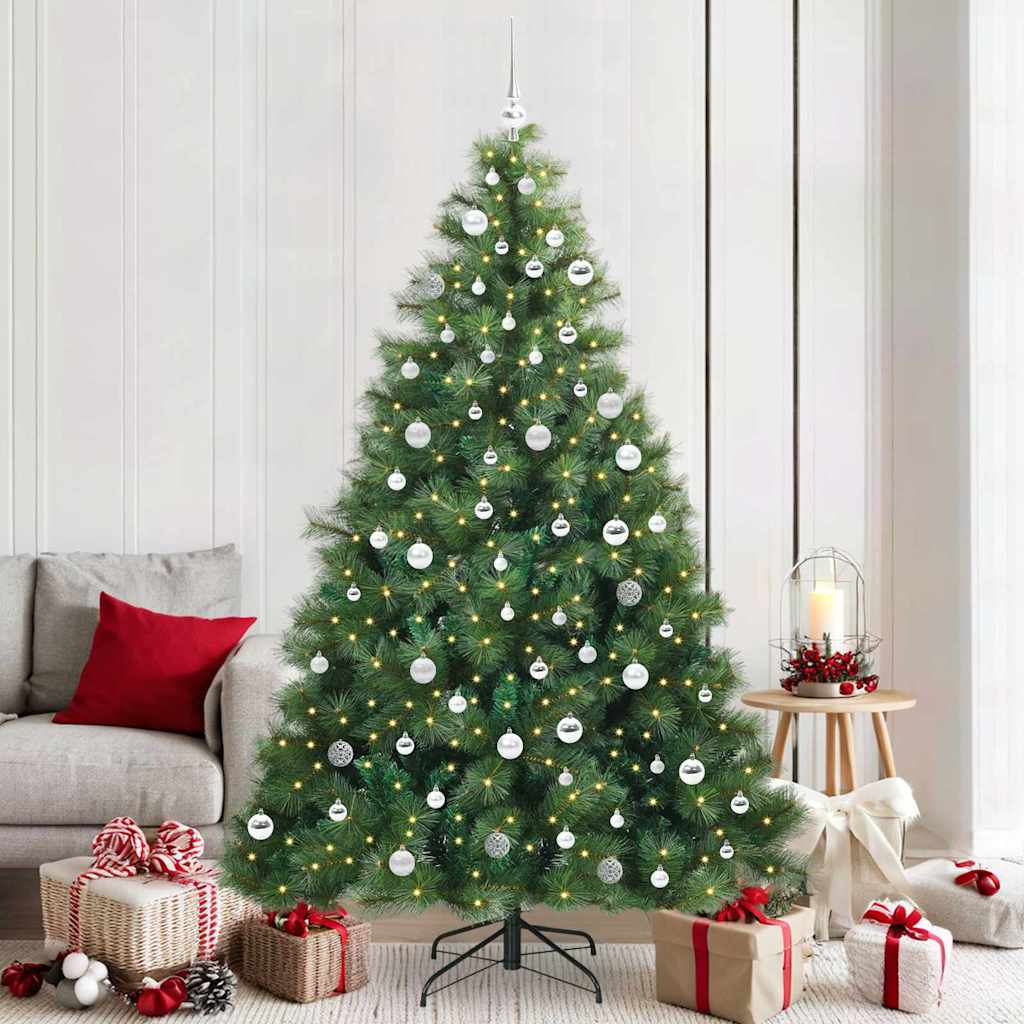 Sapin de Noël artificiel avec 300 LED Vert 210 cm PE et PVC