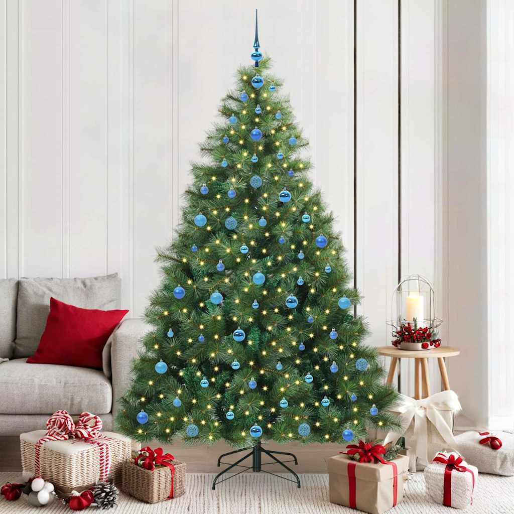 Sapin de Noël artificiel avec 300 LED Vert 210 cm PE et PVC
