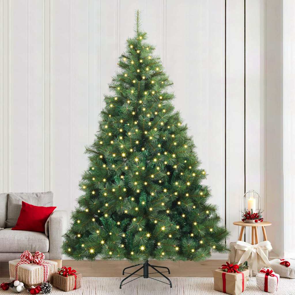 Sapin de Noël artificiel avec 300 LED Vert 240 cm PE et PVC