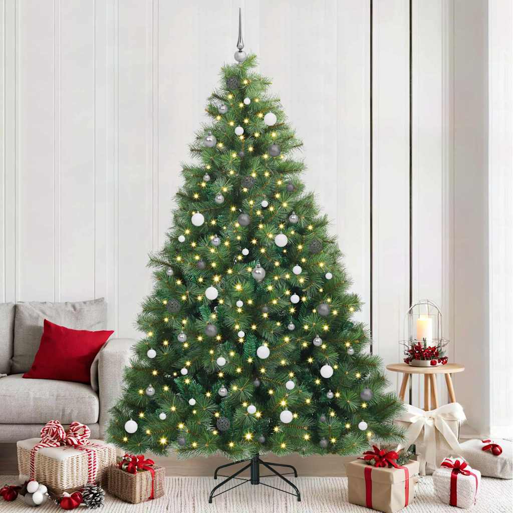 Sapin de Noël artificiel avec 300 LED Vert 240 cm PE et PVC