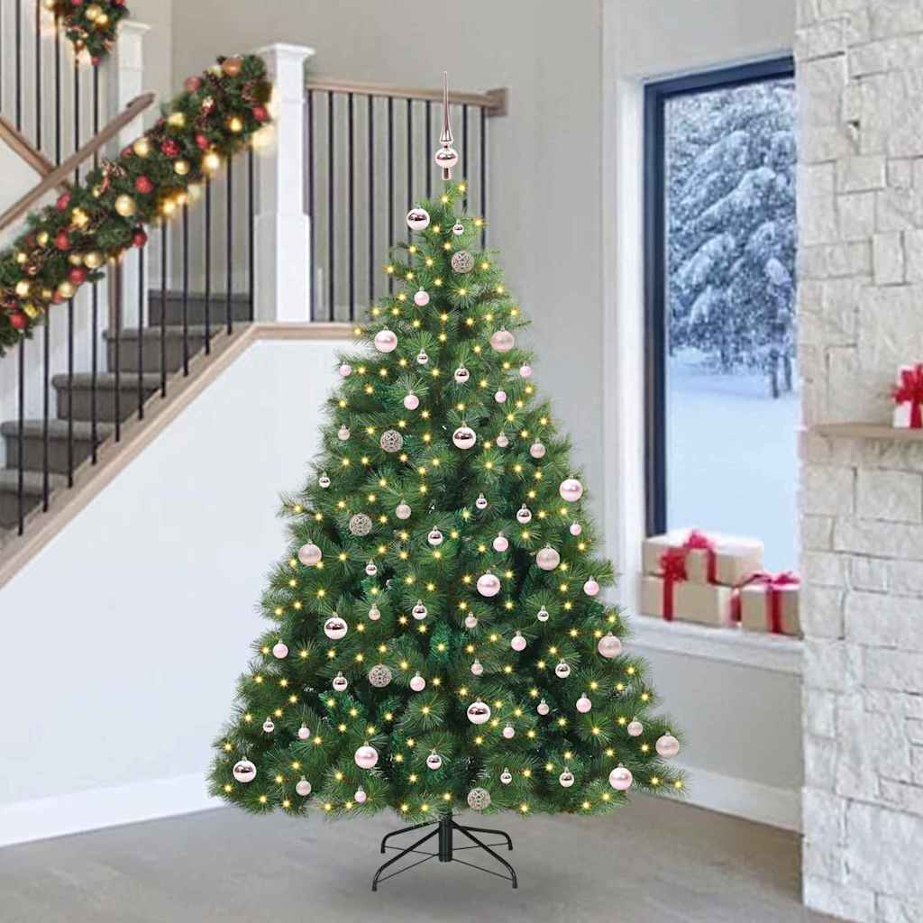Sapin de Noël artificiel avec 300 LED Vert 240 cm PE et PVC