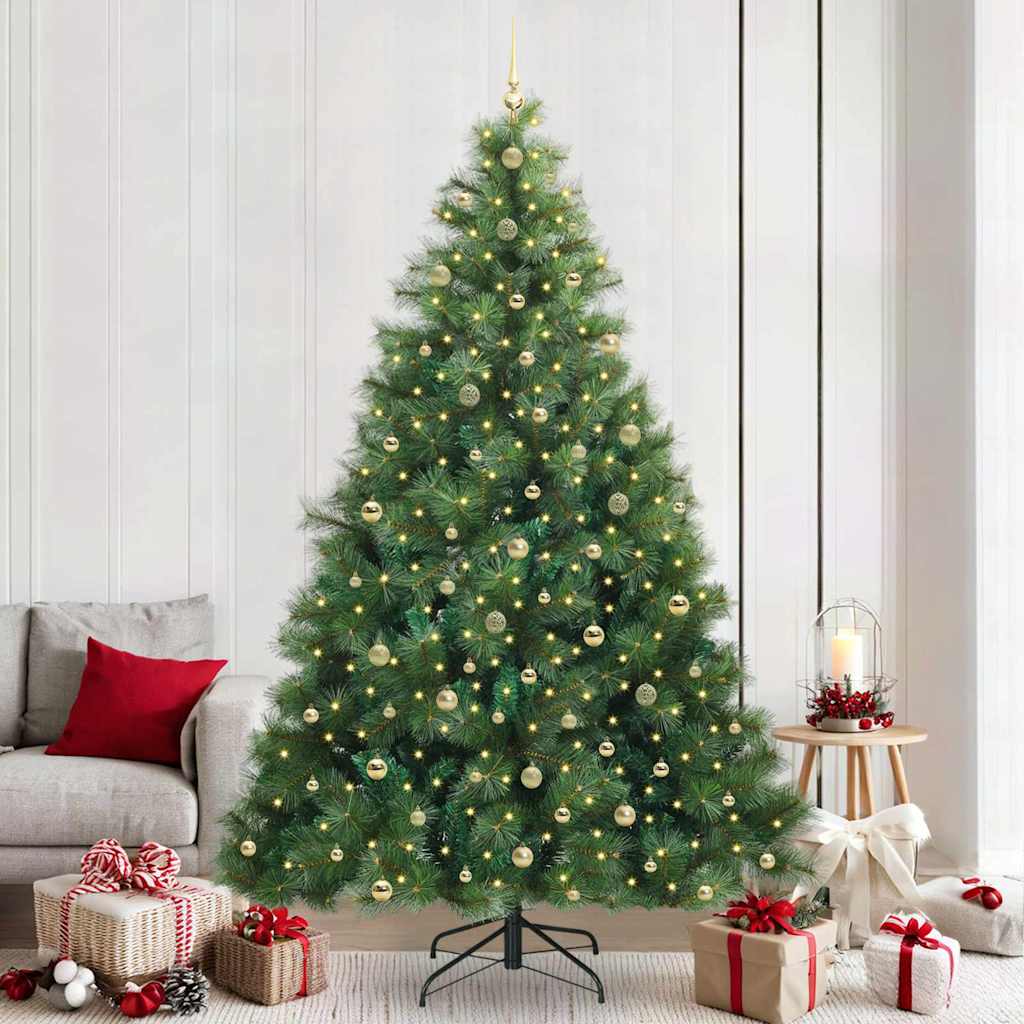 Sapin de Noël artificiel avec 300 LED Vert 240 cm PE et PVC