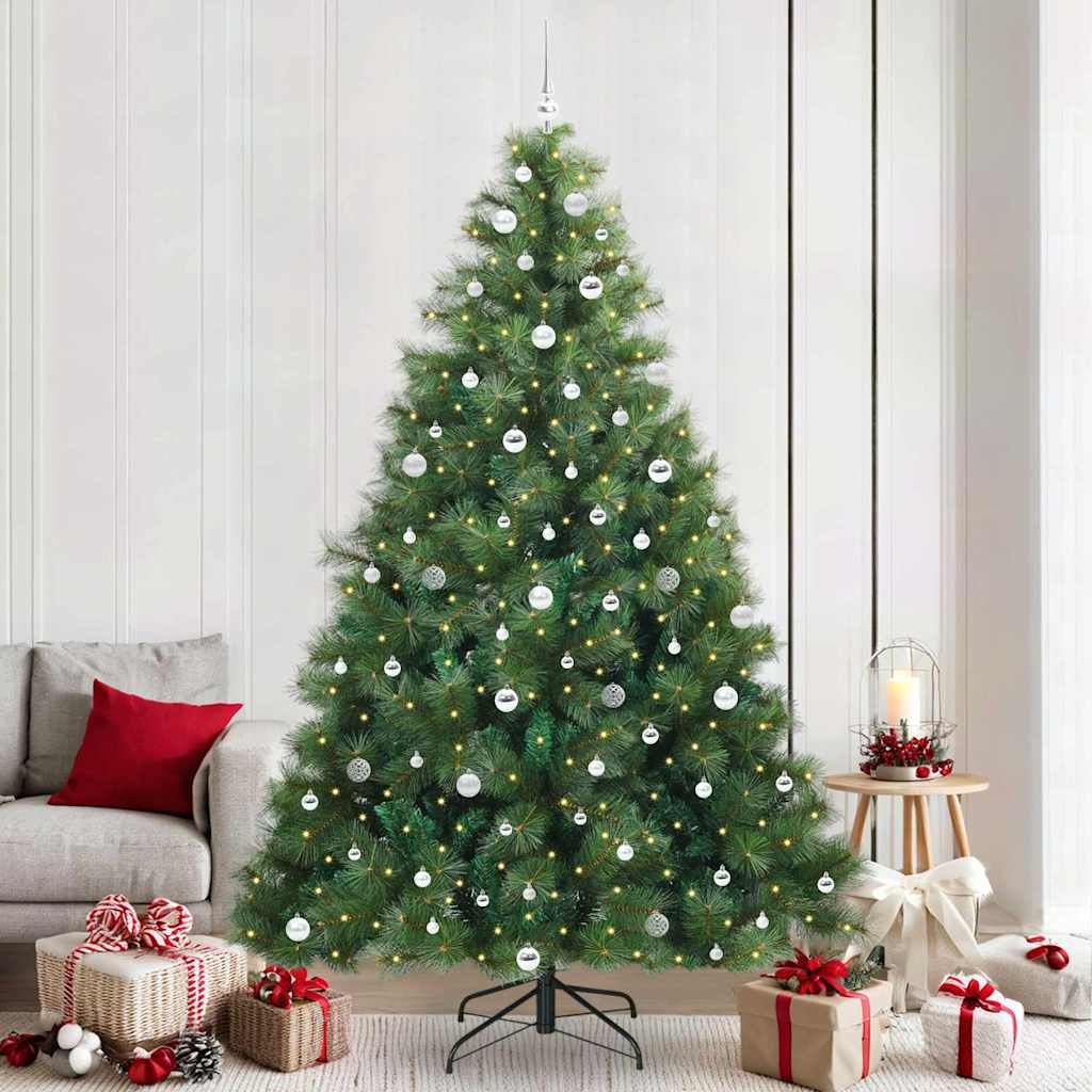 Sapin de Noël artificiel avec 300 LED Vert 240 cm PE et PVC