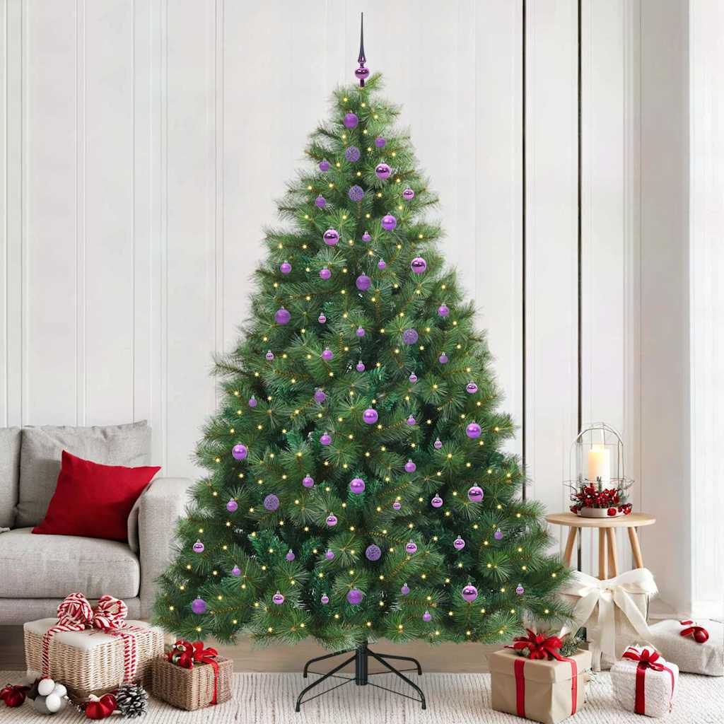 Sapin de Noël artificiel avec 300 LED Vert 240 cm PE et PVC