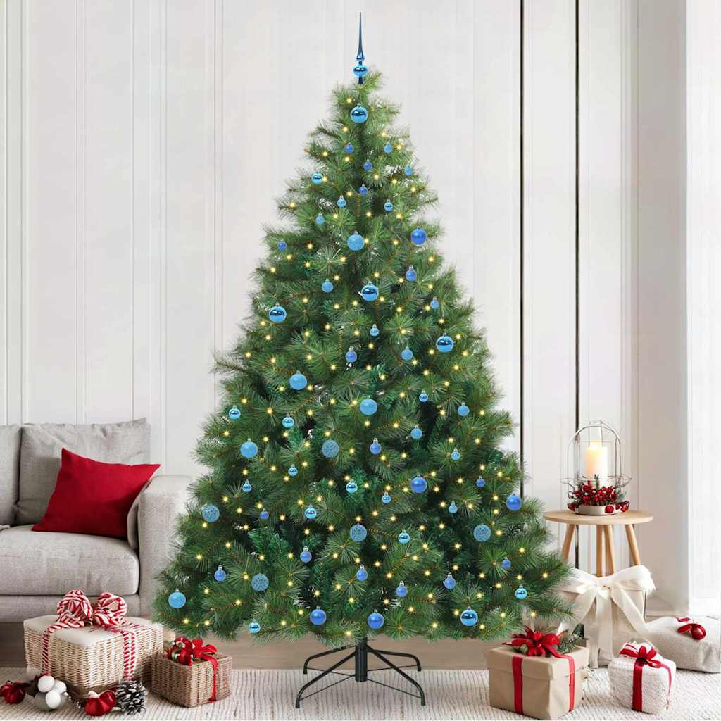 Sapin de Noël artificiel avec 300 LED Vert 240 cm PE et PVC