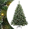 vidaXL Tehisj&otilde;ulupuu koos 150 LED-iga Roheline 120 cm PE ja PVC