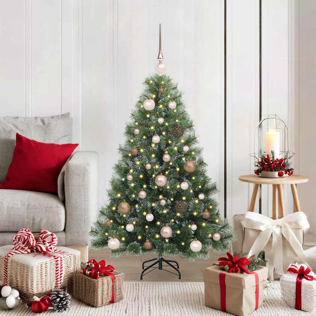 Sapin de Noël artificiel avec 150 LED Vert 120 cm PE et PVC
