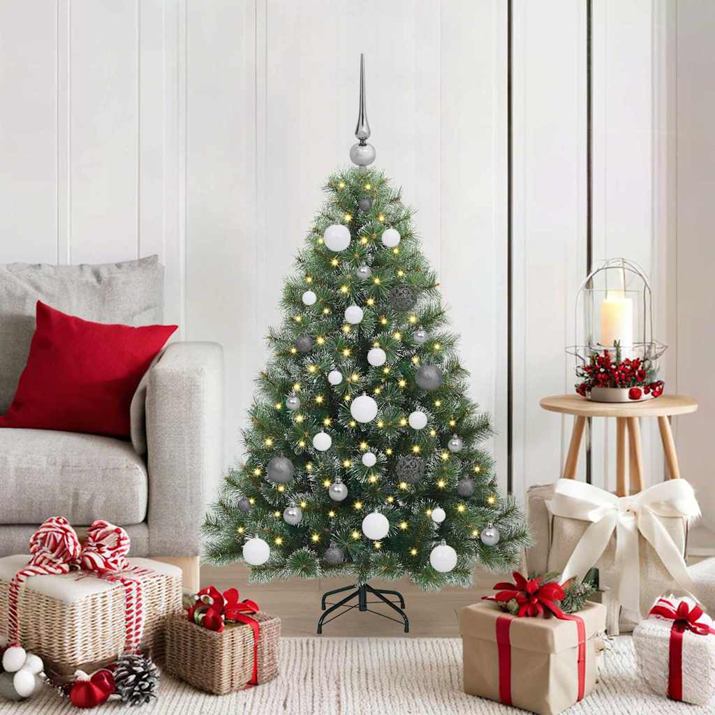 Sapin de Noël artificiel avec 150 LED Vert 120 cm PE et PVC