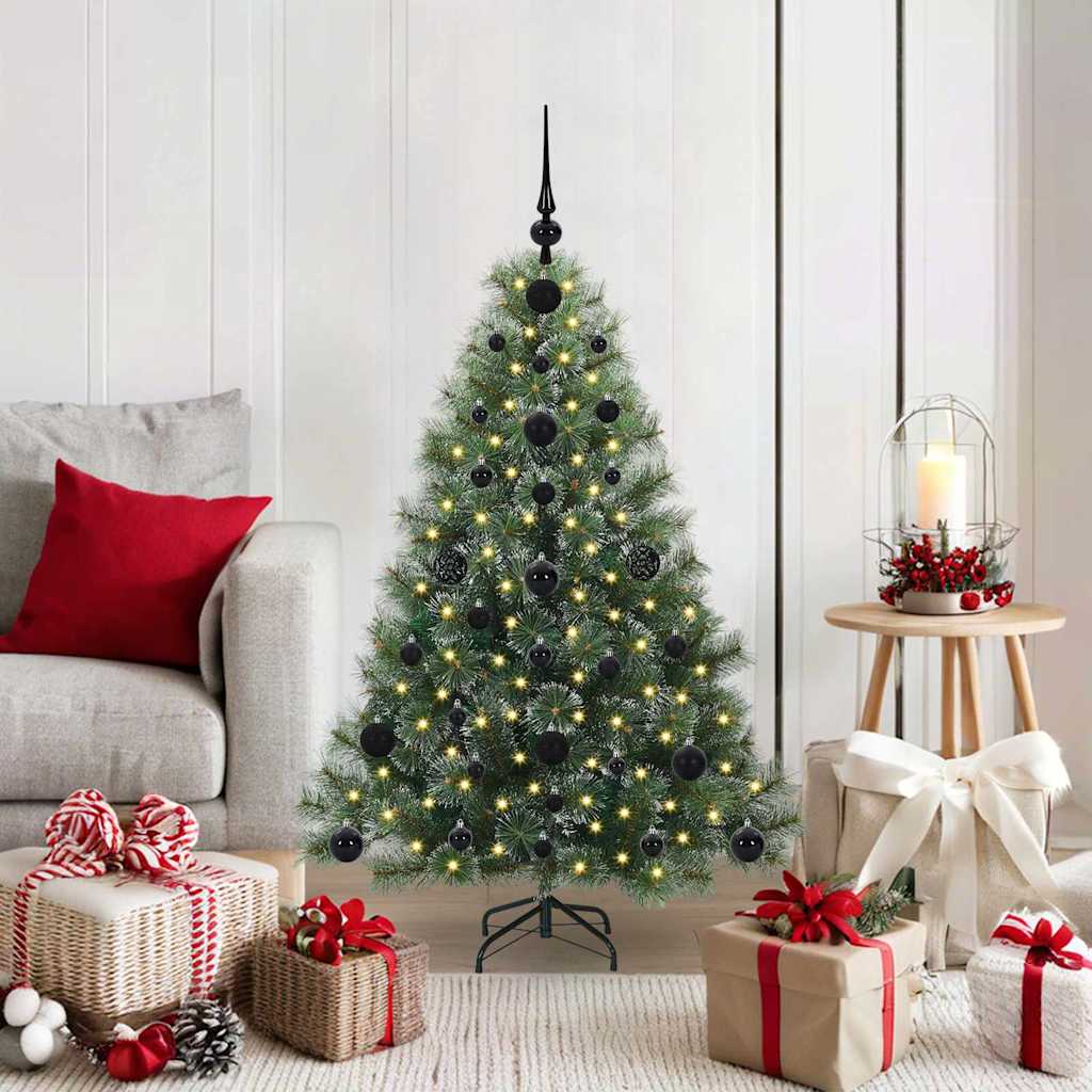 Sapin de Noël artificiel avec 150 LED Vert 120 cm PE et PVC