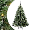 vidaXL Tehisj&otilde;ulupuu koos 150 LED-iga Roheline 120 cm PE ja PVC