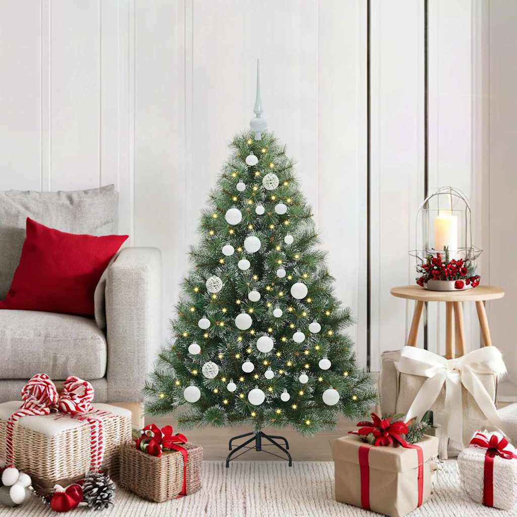 Sapin de Noël artificiel avec 150 LED Vert 120 cm PE et PVC