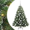vidaXL Tehisj&otilde;ulupuu koos 150 LED-iga Roheline 120 cm PE ja PVC