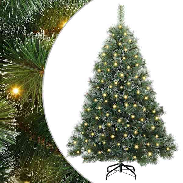 vidaXL Tehisj&otilde;ulupuu koos 150 LED-iga Roheline 150 cm PE ja PVC