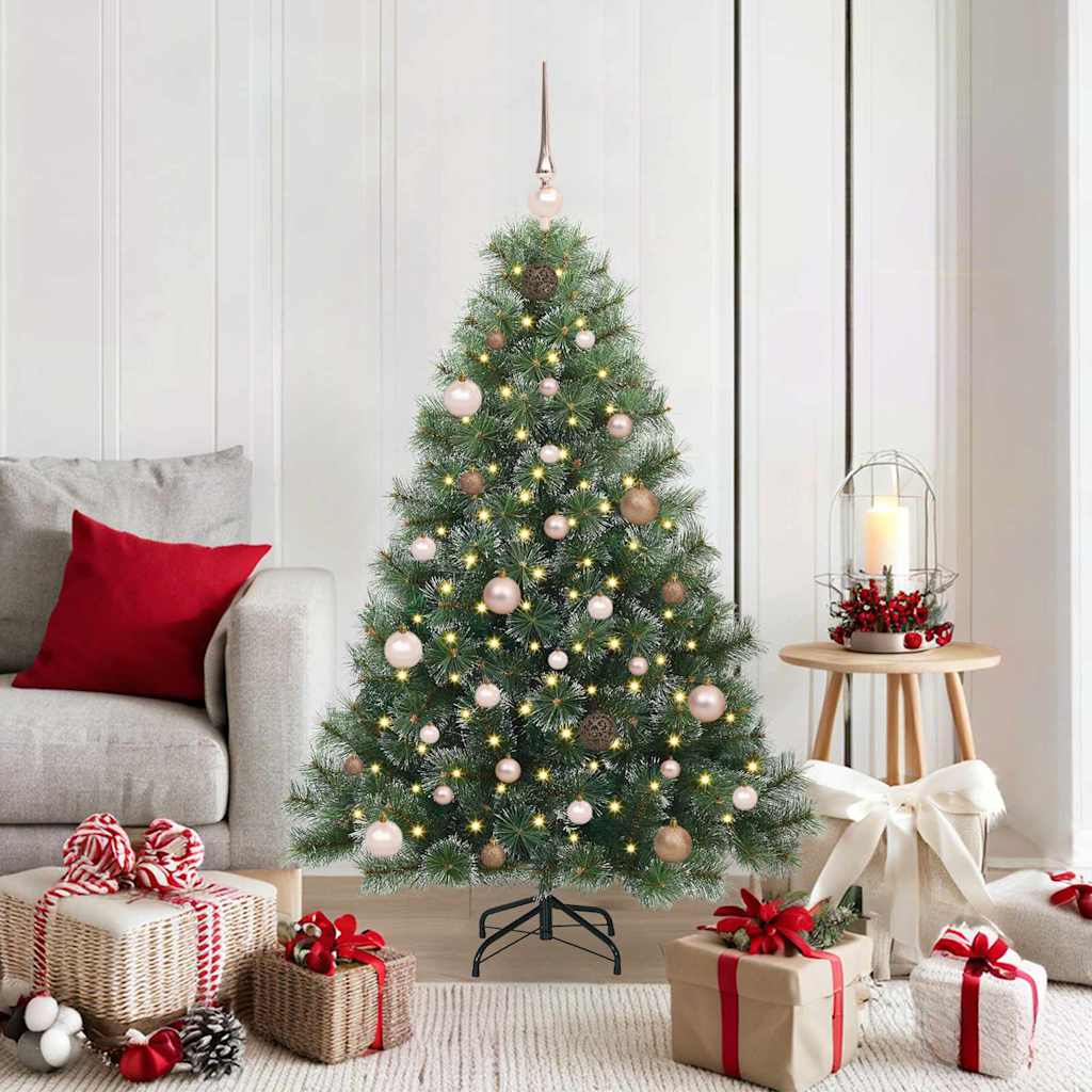 Sapin de Noël artificiel avec 150 LED Vert 150 cm PE et PVC