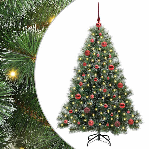 vidaXL Tehisj&otilde;ulupuu koos 150 LED-iga Roheline 150 cm PE ja PVC