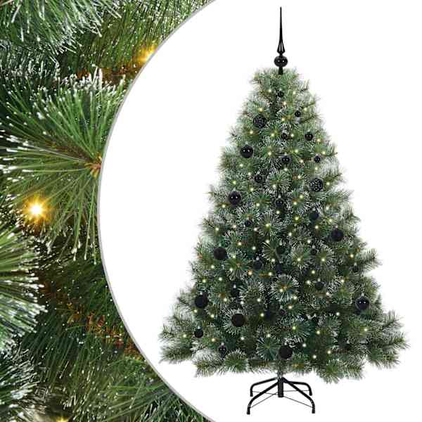 vidaXL Tehisj&otilde;ulupuu koos 150 LED-iga Roheline 150 cm PE ja PVC