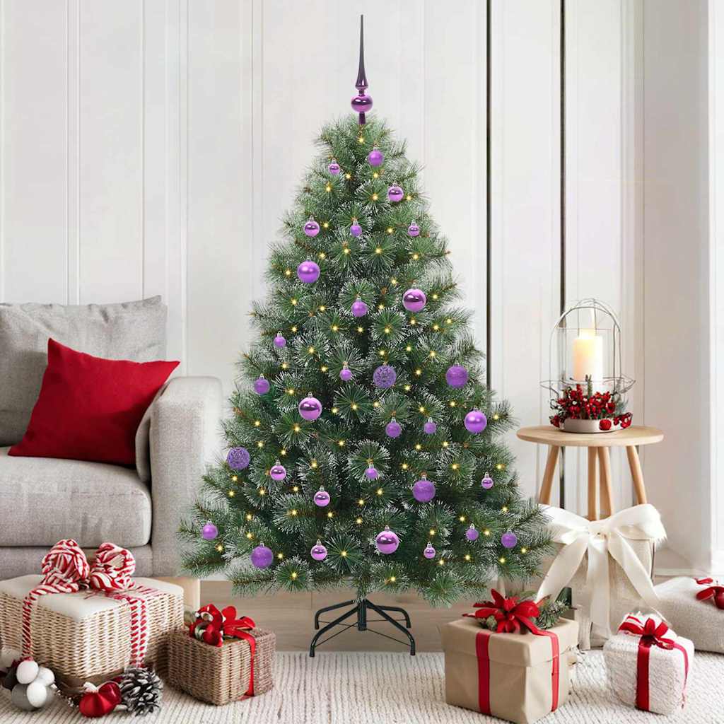 Sapin de Noël artificiel avec 150 LED Vert 150 cm PE et PVC