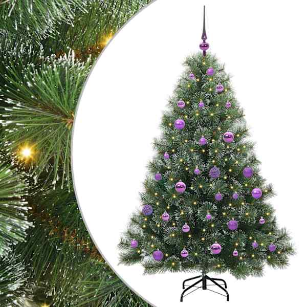 vidaXL Tehisj&otilde;ulupuu koos 150 LED-iga Roheline 150 cm PE ja PVC
