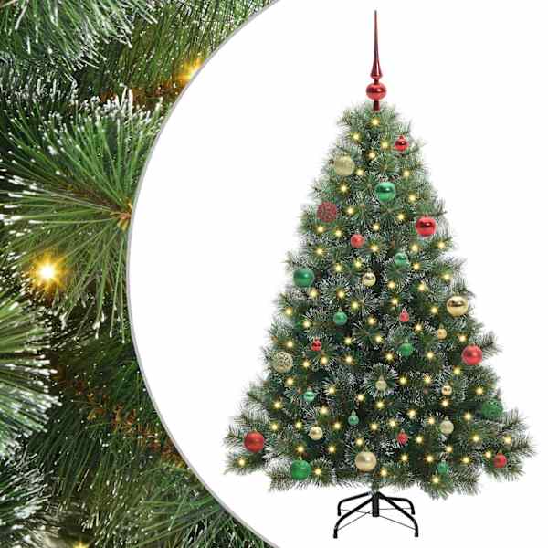 vidaXL Tehisj&otilde;ulupuu koos 150 LED-iga Roheline 150 cm PE ja PVC