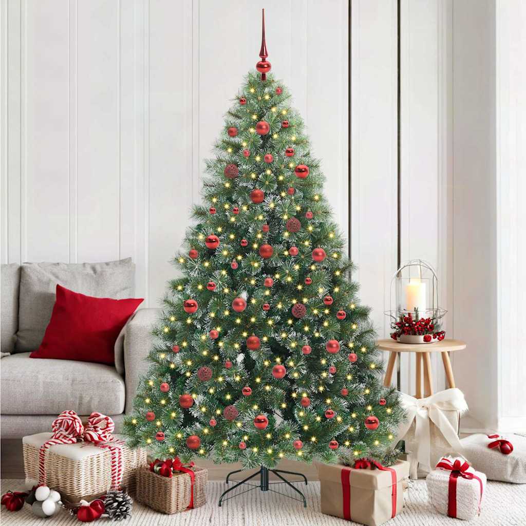Sapin de Noël artificiel avec 300 LED Vert 180 cm PE et PVC