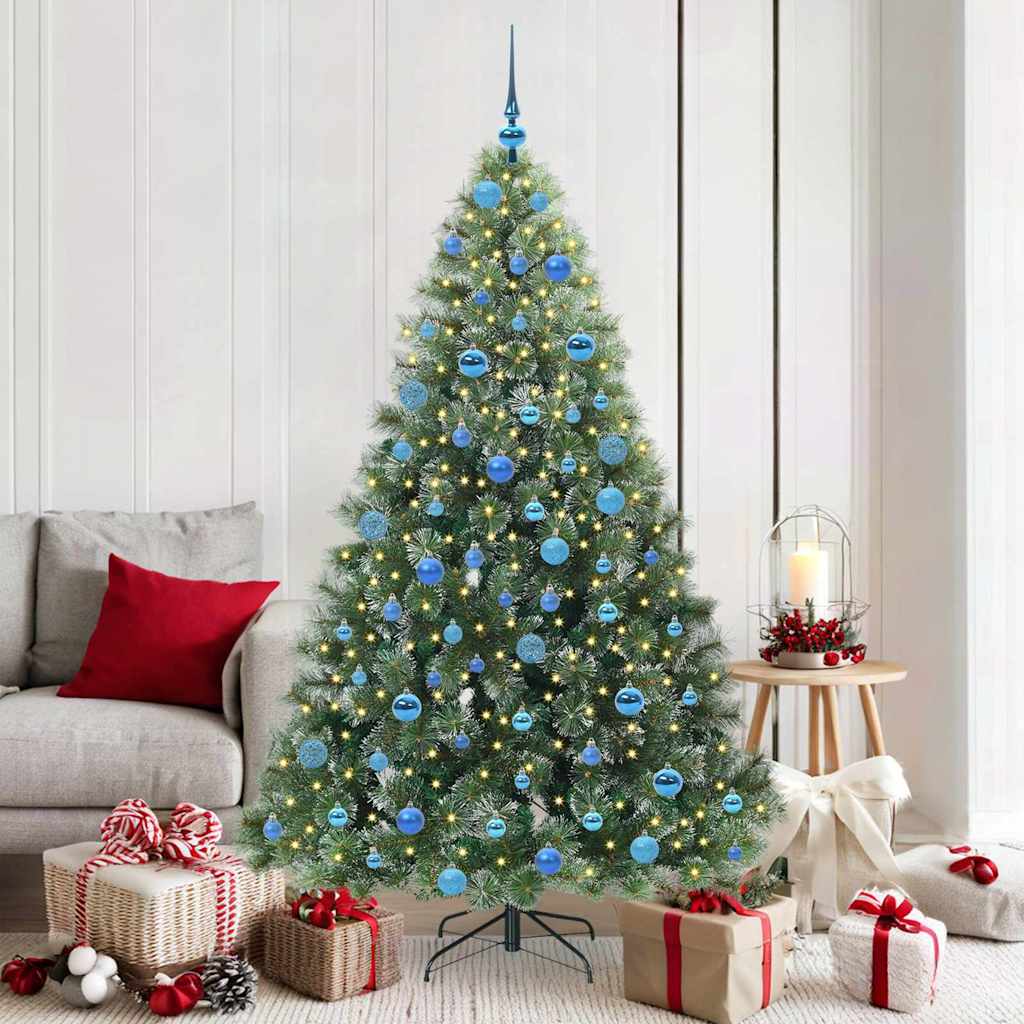 Sapin de Noël artificiel avec 300 LED Vert 180 cm PE et PVC