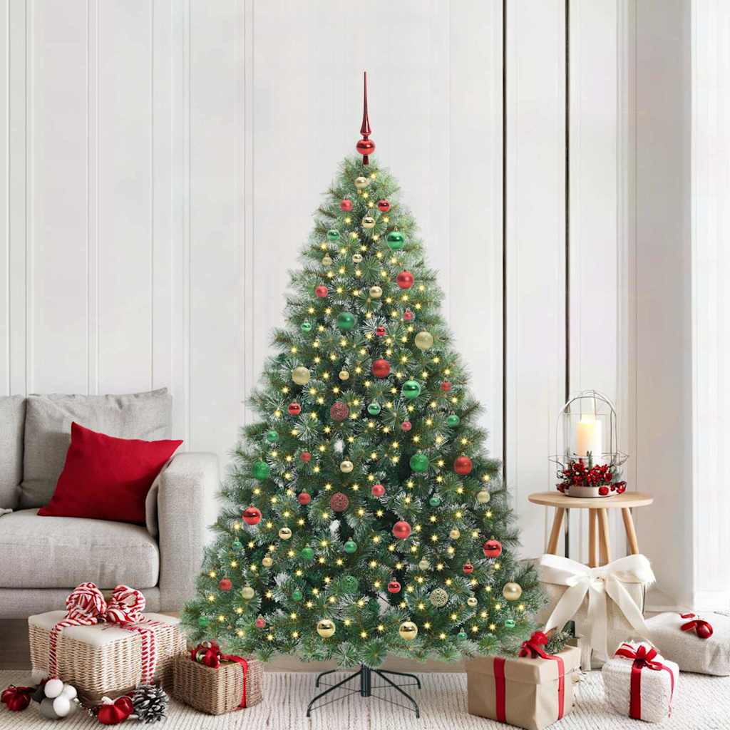 Sapin de Noël artificiel avec 300 LED Vert 180 cm PE et PVC