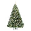 vidaXL Tehisj&otilde;ulupuu koos 300 LED-iga Roheline 210 cm PE ja PVC