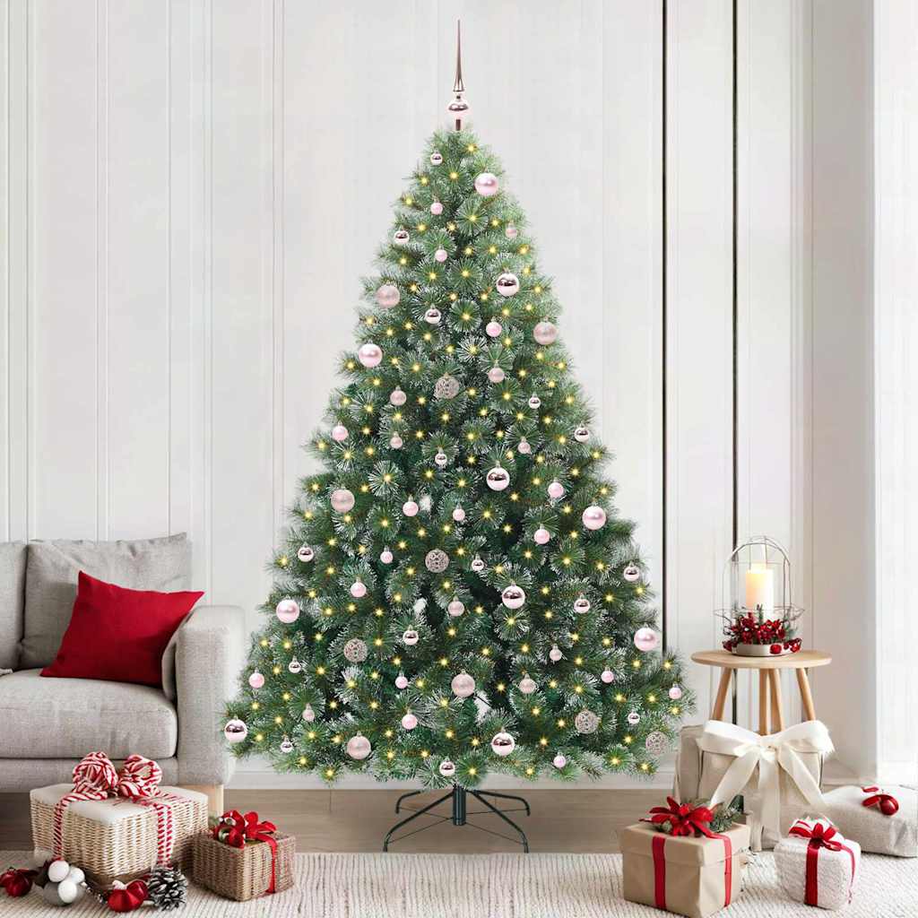 Sapin de Noël artificiel avec 300 LED Vert 210 cm PE et PVC