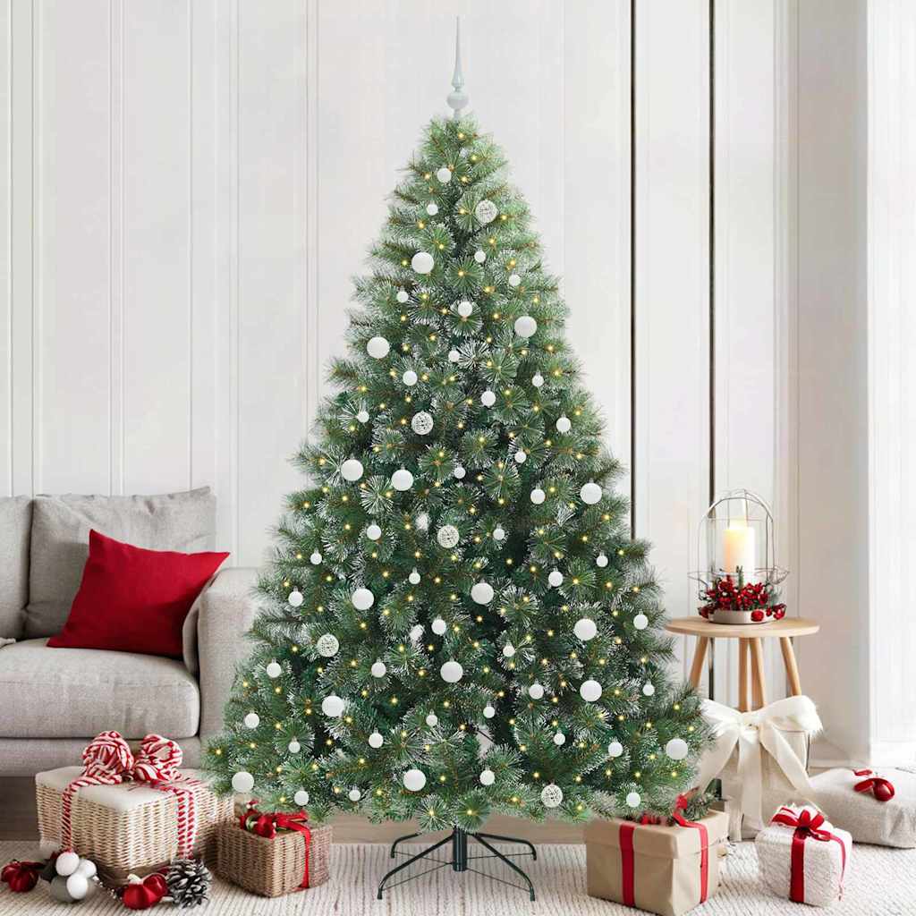 Sapin de Noël artificiel avec 300 LED Vert 210 cm PE et PVC