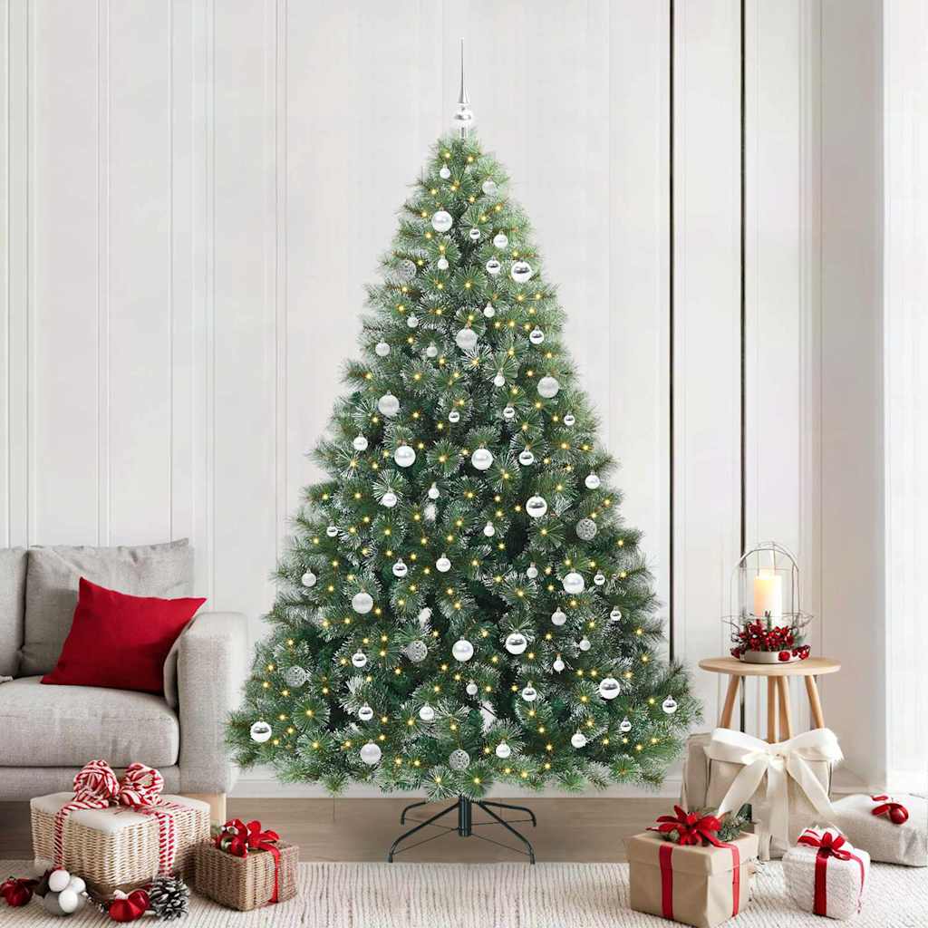 Sapin de Noël artificiel avec 300 LED Vert 210 cm PE et PVC