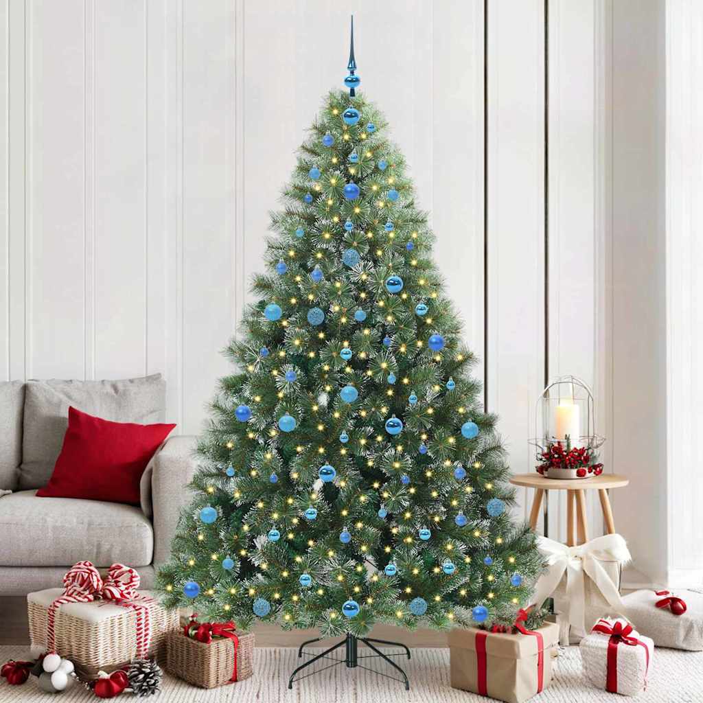Sapin de Noël artificiel avec 300 LED Vert 210 cm PE et PVC