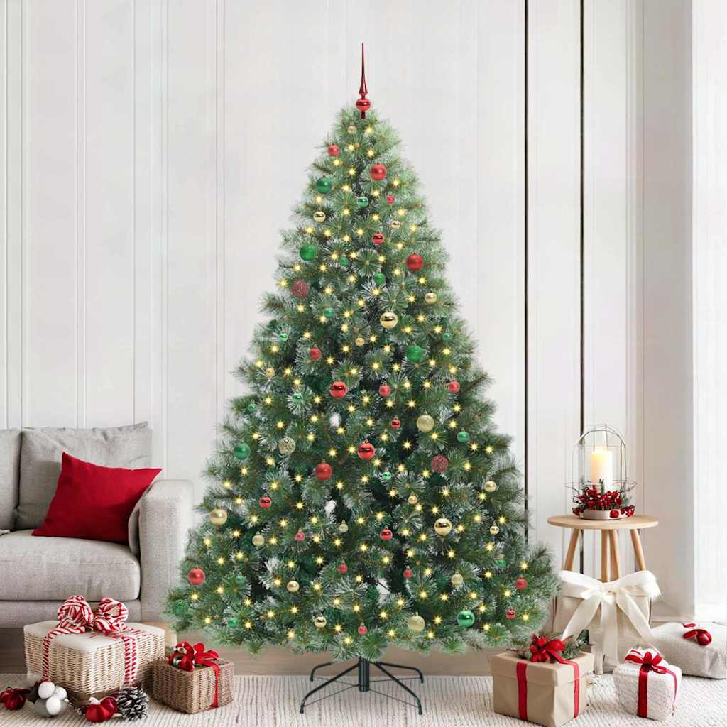 Sapin de Noël artificiel avec 300 LED Vert 210 cm PE et PVC