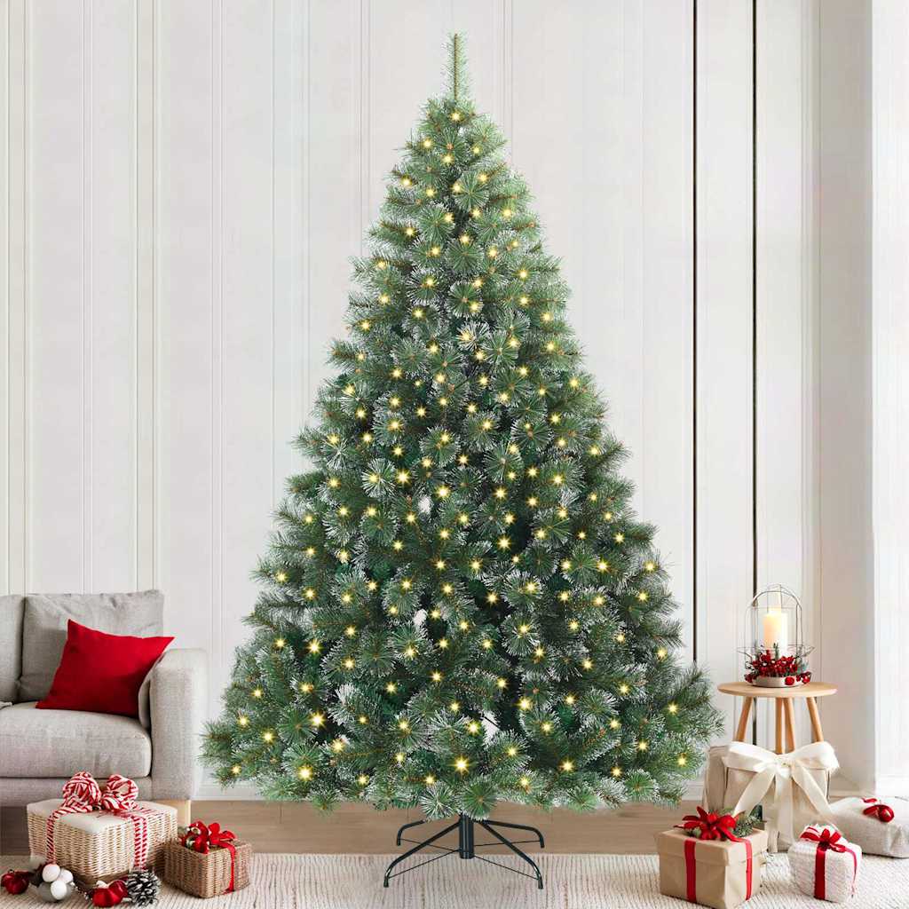 Sapin de Noël artificiel avec 300 LED Vert 240 cm PE et PVC