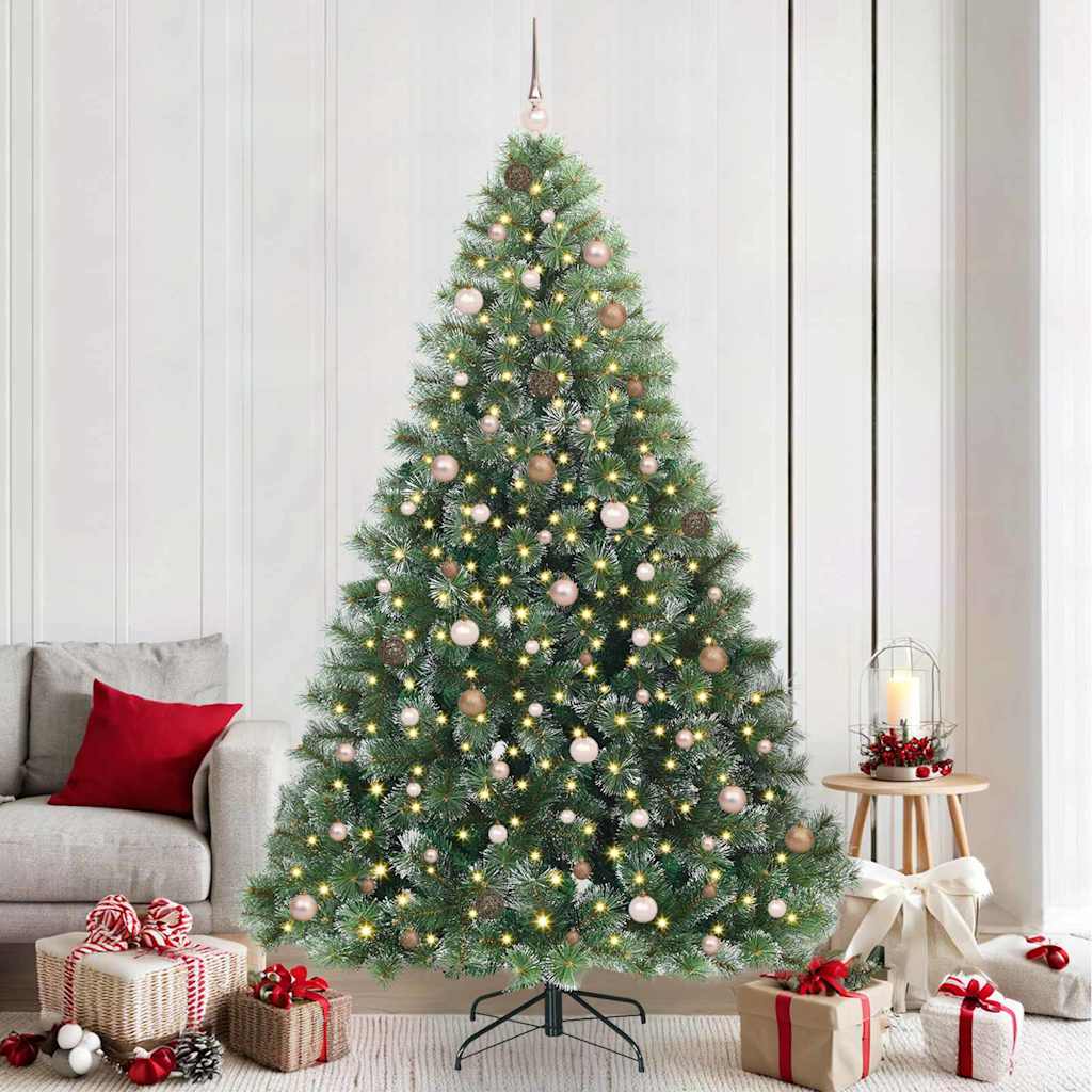 Sapin de Noël artificiel avec 300 LED Vert 240 cm PE et PVC