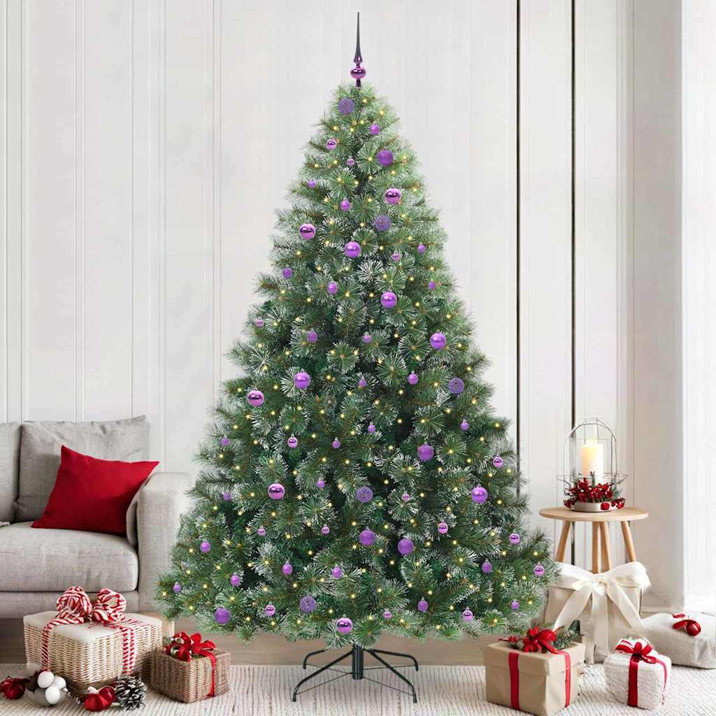 Sapin de Noël artificiel avec 300 LED Vert 240 cm PE et PVC