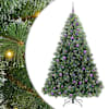 vidaXL Tehisj&otilde;ulupuu koos 300 LED-iga Roheline 240 cm PE ja PVC