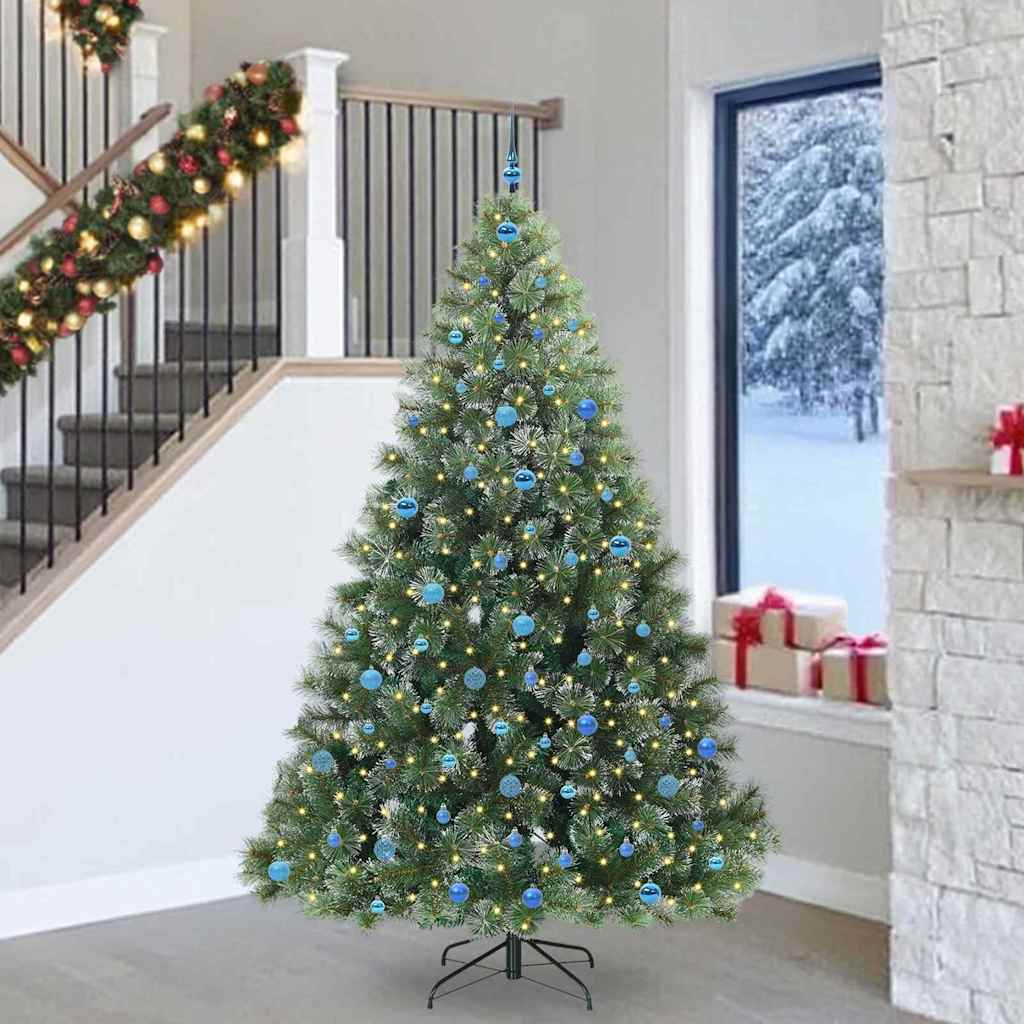 Sapin de Noël artificiel avec 300 LED Vert 240 cm PE et PVC