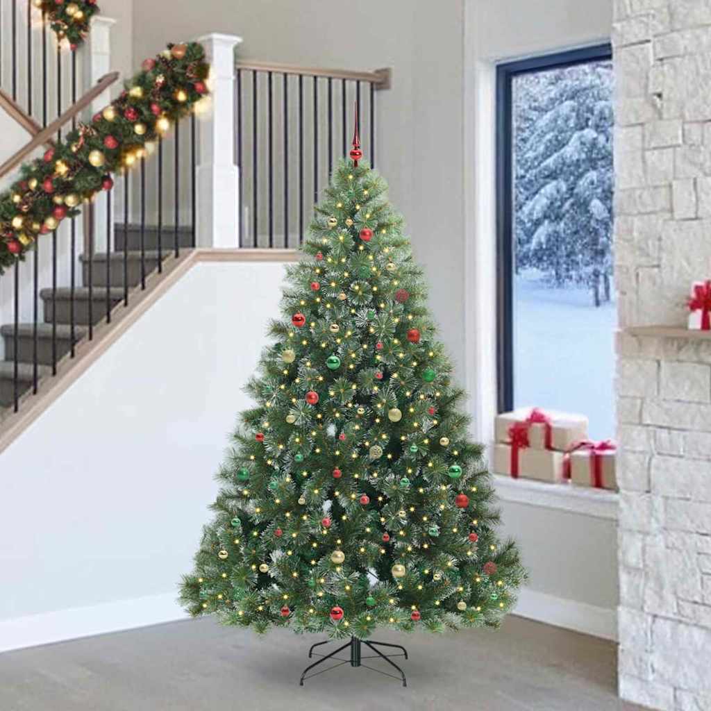 Sapin de Noël artificiel avec 300 LED Vert 240 cm PE et PVC