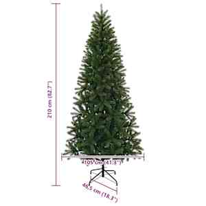 Umělý vánoční stromeček s stojanem Zelená 210 cm PVC, PE a ocel - obrázek 7