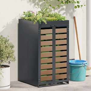 Shranjevanje koša z rastlinskim krovom za 240L koš Antracit