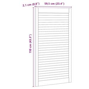 Skříňové dveře se dveřmi 2 pcs Přírodní 110 x 2,1 x 59,5 cm - obrázek 9