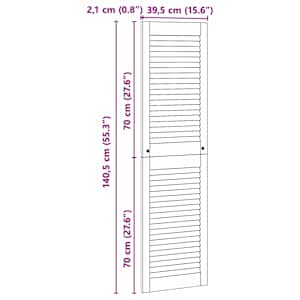 Skříňové dveře se dveřmi 2 pcs Přírodní 39,5 x 2,1 x 140,5 cm - obrázek 10