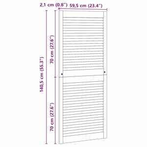 Skříňové dveře se dveřmi 2 pcs Přírodní 140,5 x 2,1 x 59,5 cm - obrázek 10