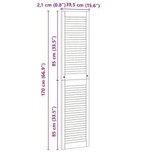 Skříňové dveře se dveřmi 2 pcs Přírodní 170 x 2,1 x 39,5 cm - obrázek 10