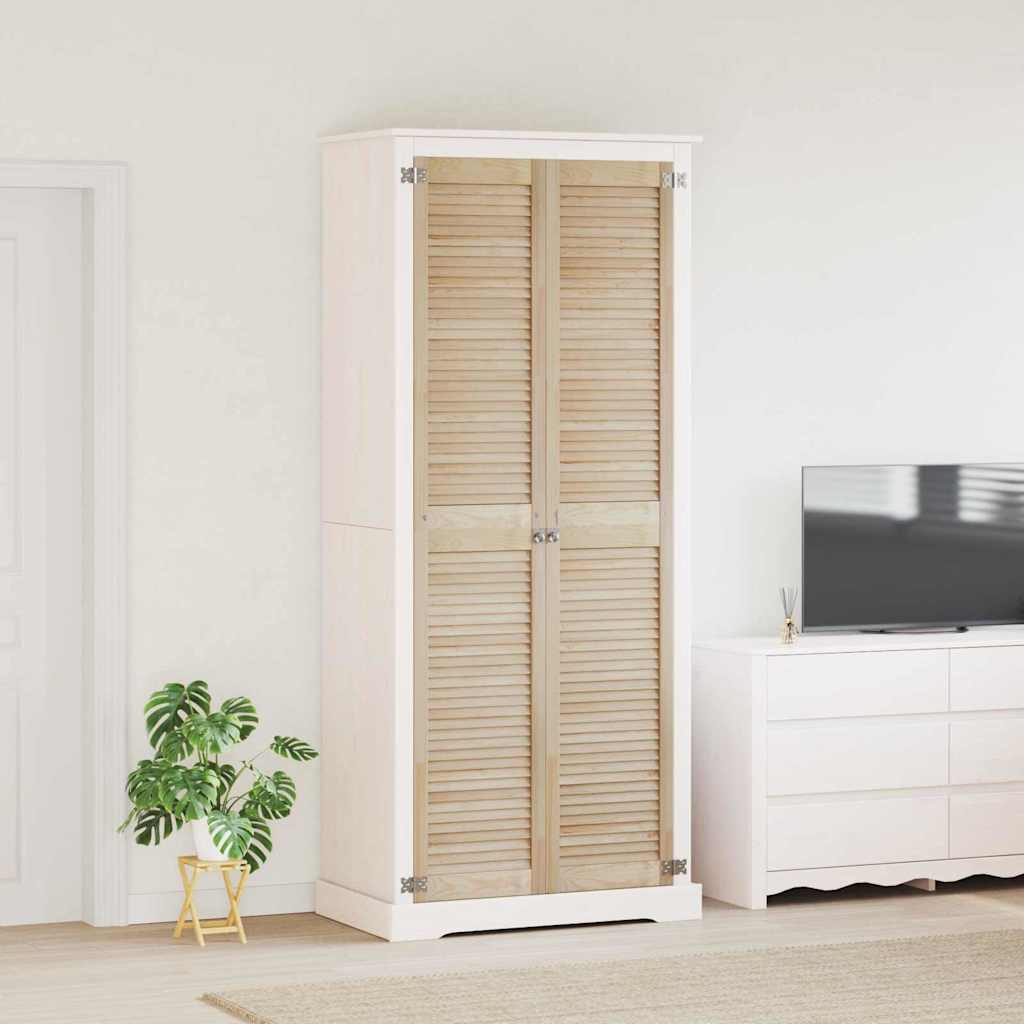 vidaXL Uși de cabinet 2 pcs Maro 201 x 39.5 x 2.1 cm Lemn masiv de pin