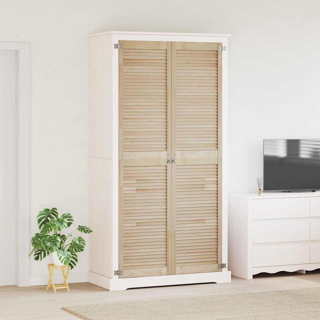 vidaXL Uși de cabinet 2 pcs Maro 201 x 49.5 x 2.1 cm Lemn masiv de pin