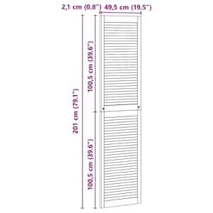 Skříňové dveře se dveřmi 2 pcs Přírodní 201 x 2,1 x 49,5 cm - obrázek 10
