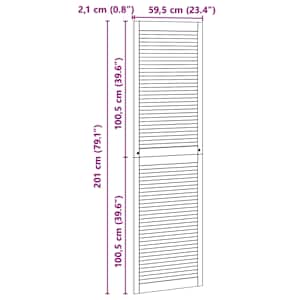 Skříňové dveře se dveřmi Přírodní 201 x 2,1 x 59,5 cm - obrázek 9