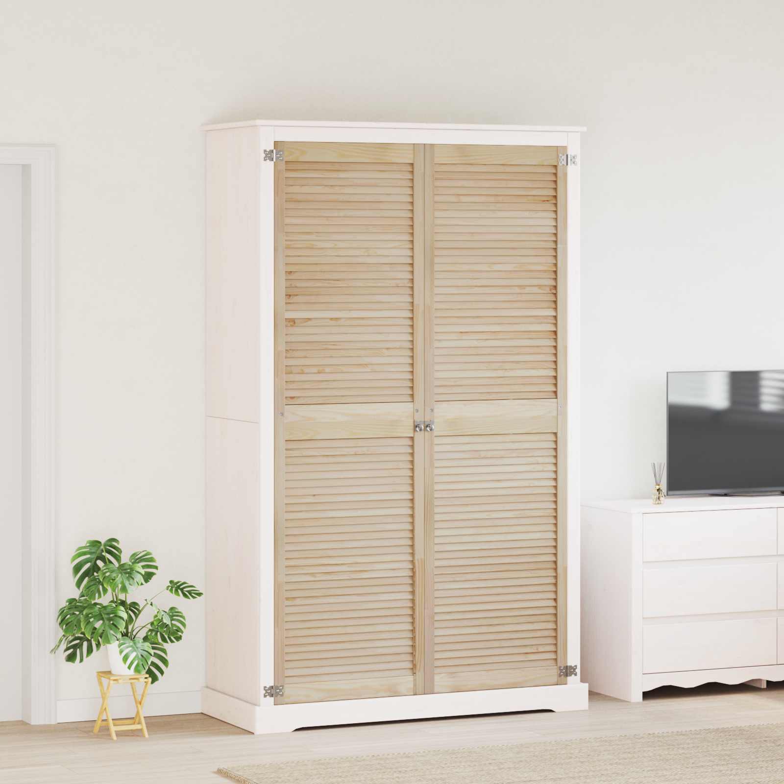 Kabeļa Durvis ar durvīm 2 pcs Dabiska 201 x 2,1 x 59,5 cm